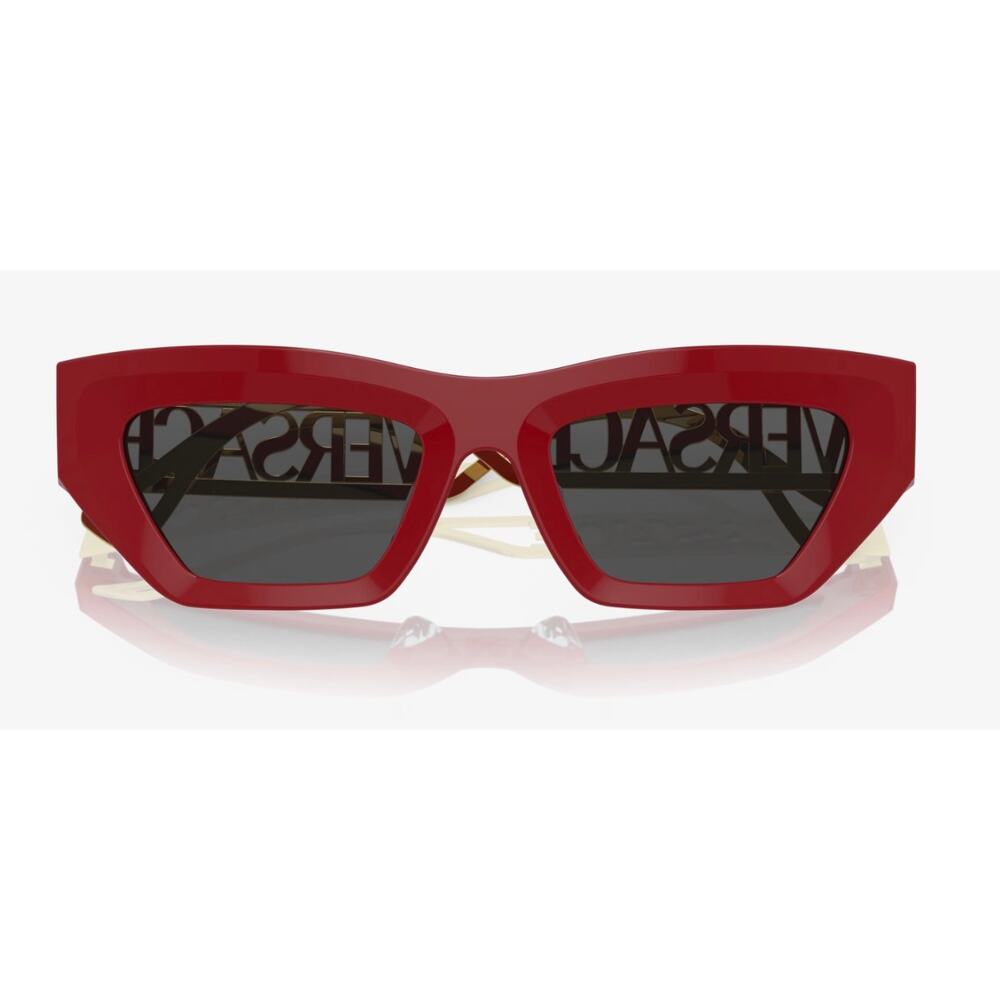 Versace Red Sunglasses VE4452 Gold Logo Arms — NWT + Case